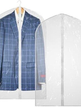 Clear Garment Bags for Clothes Dustproof Vinyl Travel Coat Dress Suit Protector